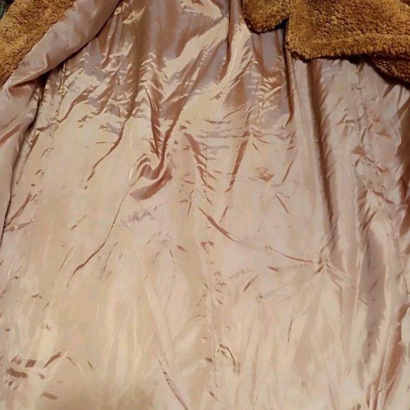 Fashion Nova Cover Girl Teddy Coat Trench Style Women's Size M Brown - Picture 7 of 9